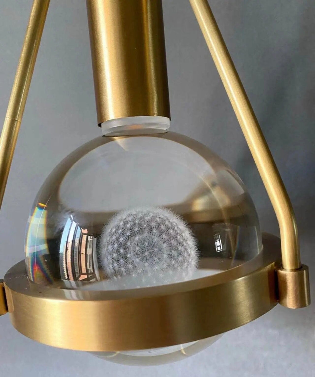 Astraea Nordic Gold Pendant Lighting With Dandelion Glow
