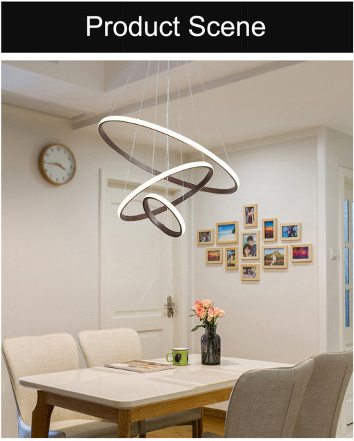 LumaCircle Modern Ring Chandelier Ceiling Light For Living Rooms