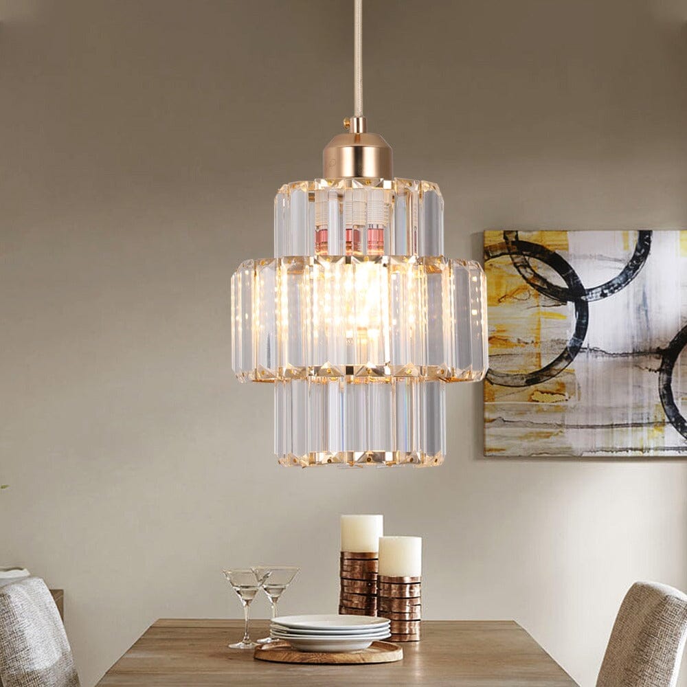 Lyra Crystal Pendants In Black And Gold For Modern Homes