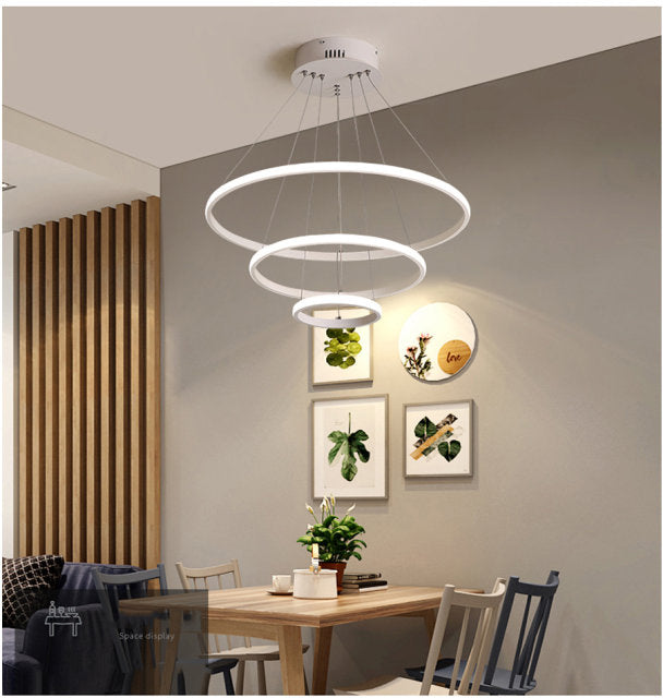 LumaCircle Modern Ring Chandelier Ceiling Light For Living Rooms
