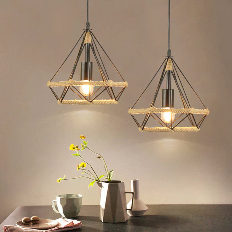 Auriel Twine Lamp Handcrafted With Nordic Vintage Vibe For Cozy Rooms