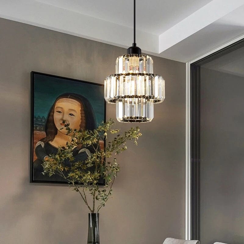 Lyra Crystal Pendants In Black And Gold For Modern Homes