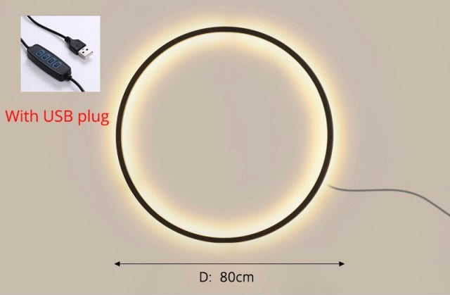 מנורת קיר עגולה לד Eclipse — תאורה מודרנית להתקנה קלה