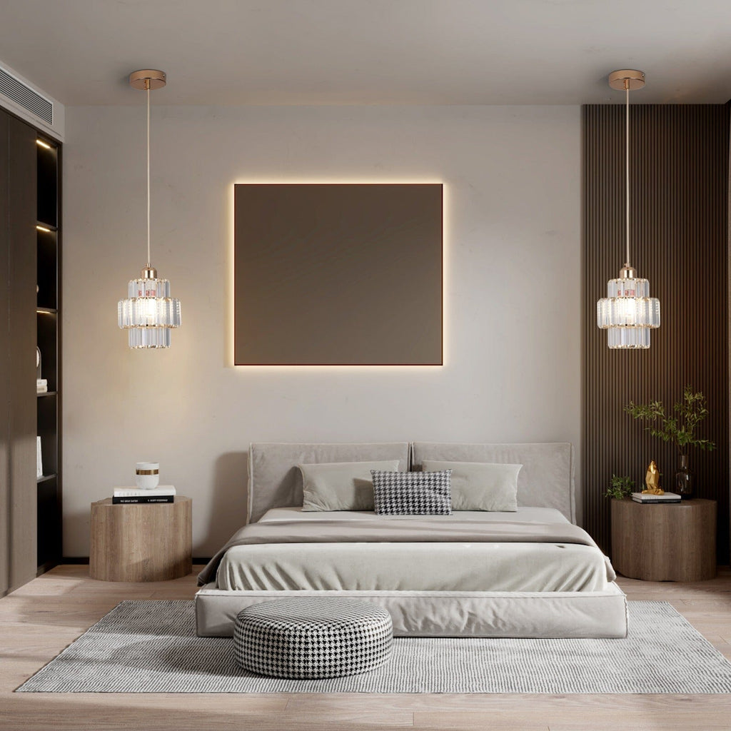 Lyra Crystal Pendants In Black And Gold For Modern Homes