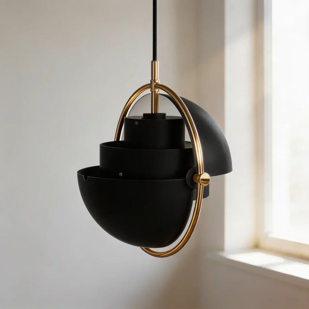 Danish Modern Directional Pendant Light — Rotating Inner Shade