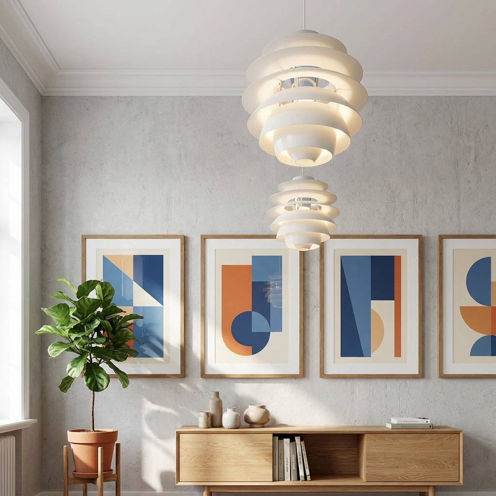 Suspension plafonnier danois moderne anti-éblouissement — design suspendu au plafond