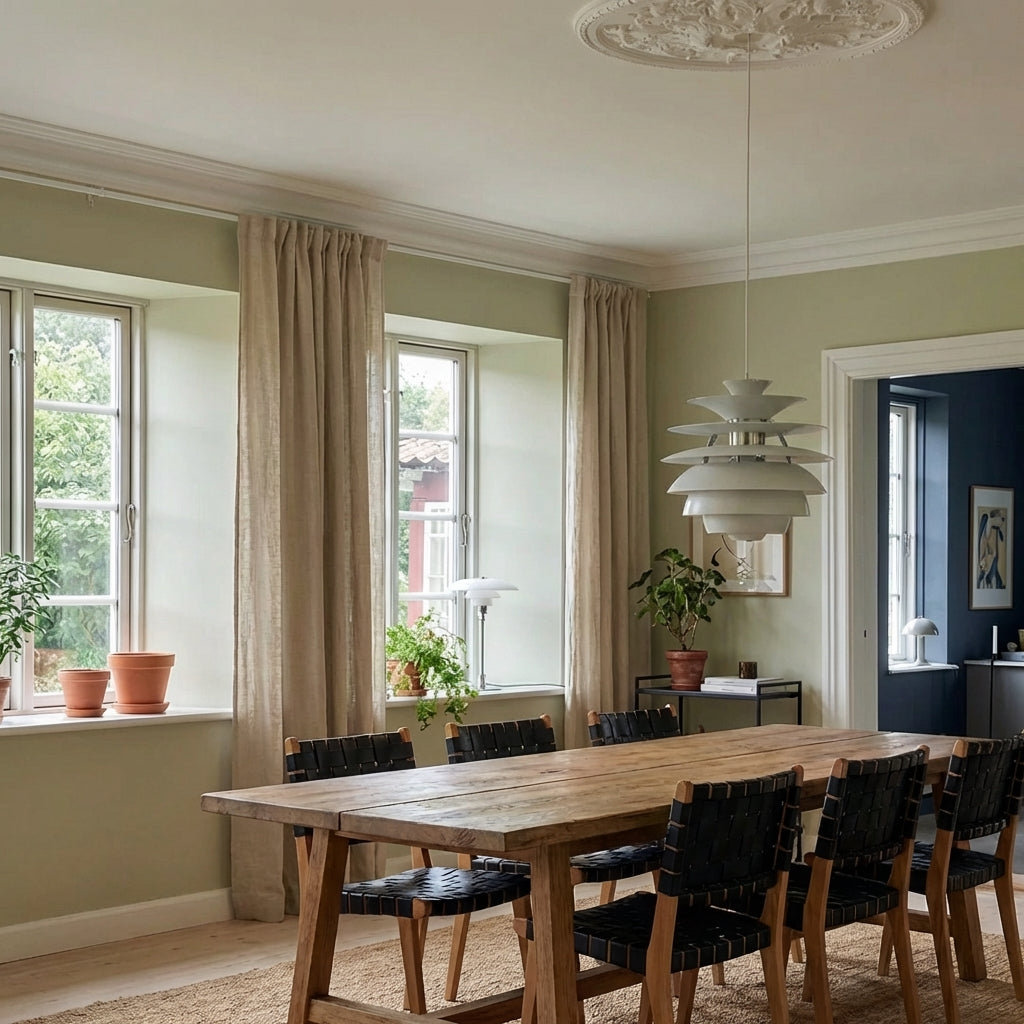 Suspension plafonnier danois moderne anti-éblouissement — design suspendu au plafond