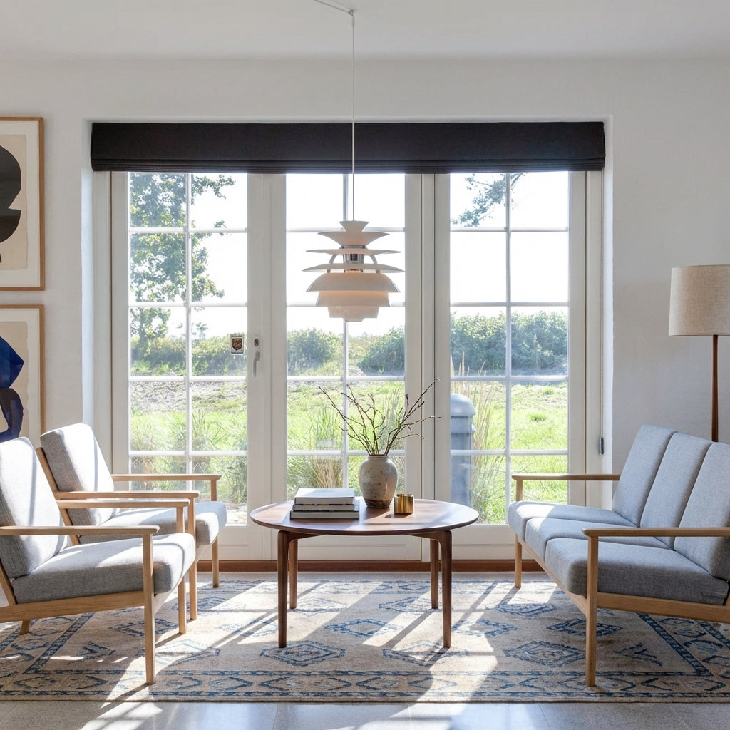Suspension plafonnier danois moderne anti-éblouissement — design suspendu au plafond