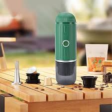 Portable Self-Heating Espresso Maker — USB-C, Ground Coffee/Nespresso