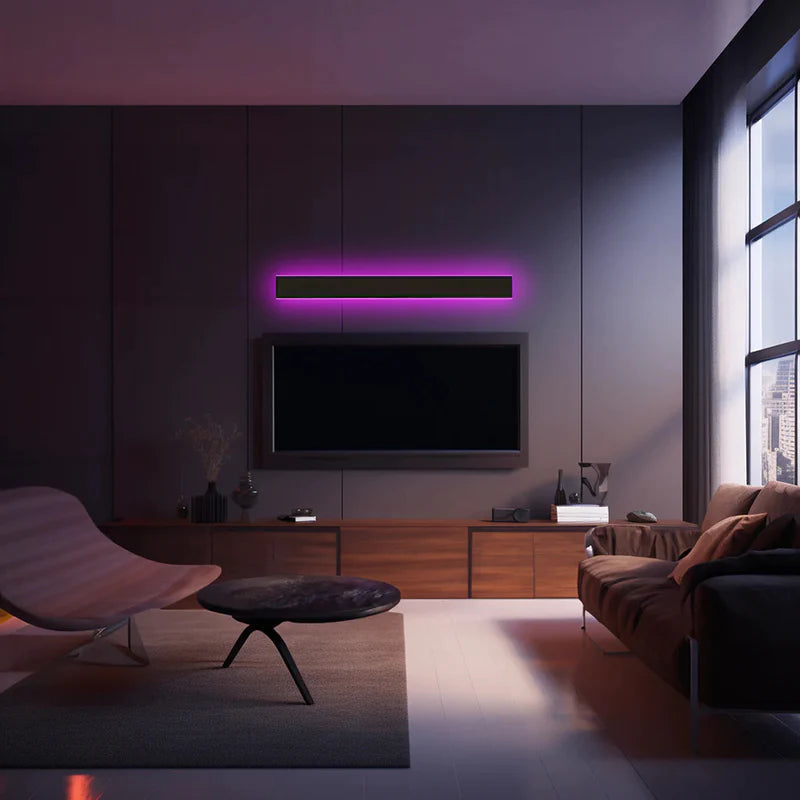 Nyx lineáris kültéri LED fali lámpa — fekete kivitel