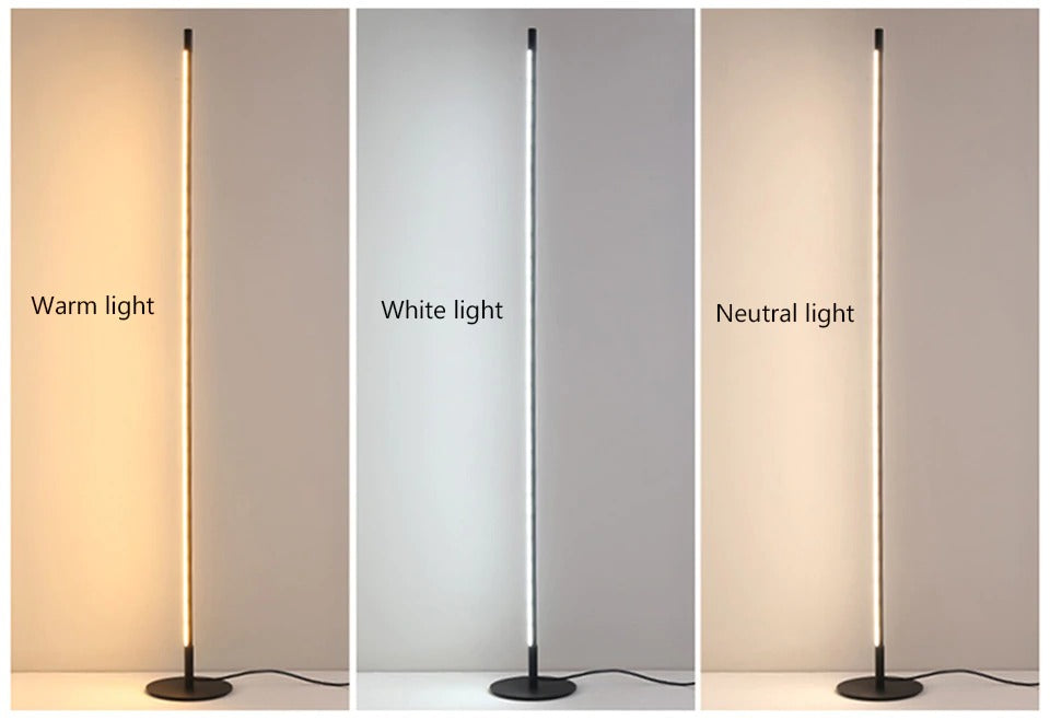 Lámpara de pie The Dahl — luz LED moderna, base redonda estable