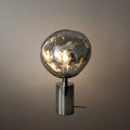 Lampe de table moderne — Métal chrome/or/orange pour salon - Flindria