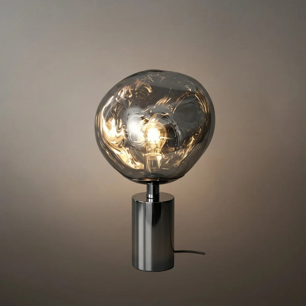 Moderne Bordlampe — Metal Krom/Guld/Rød til Stue - Flindria