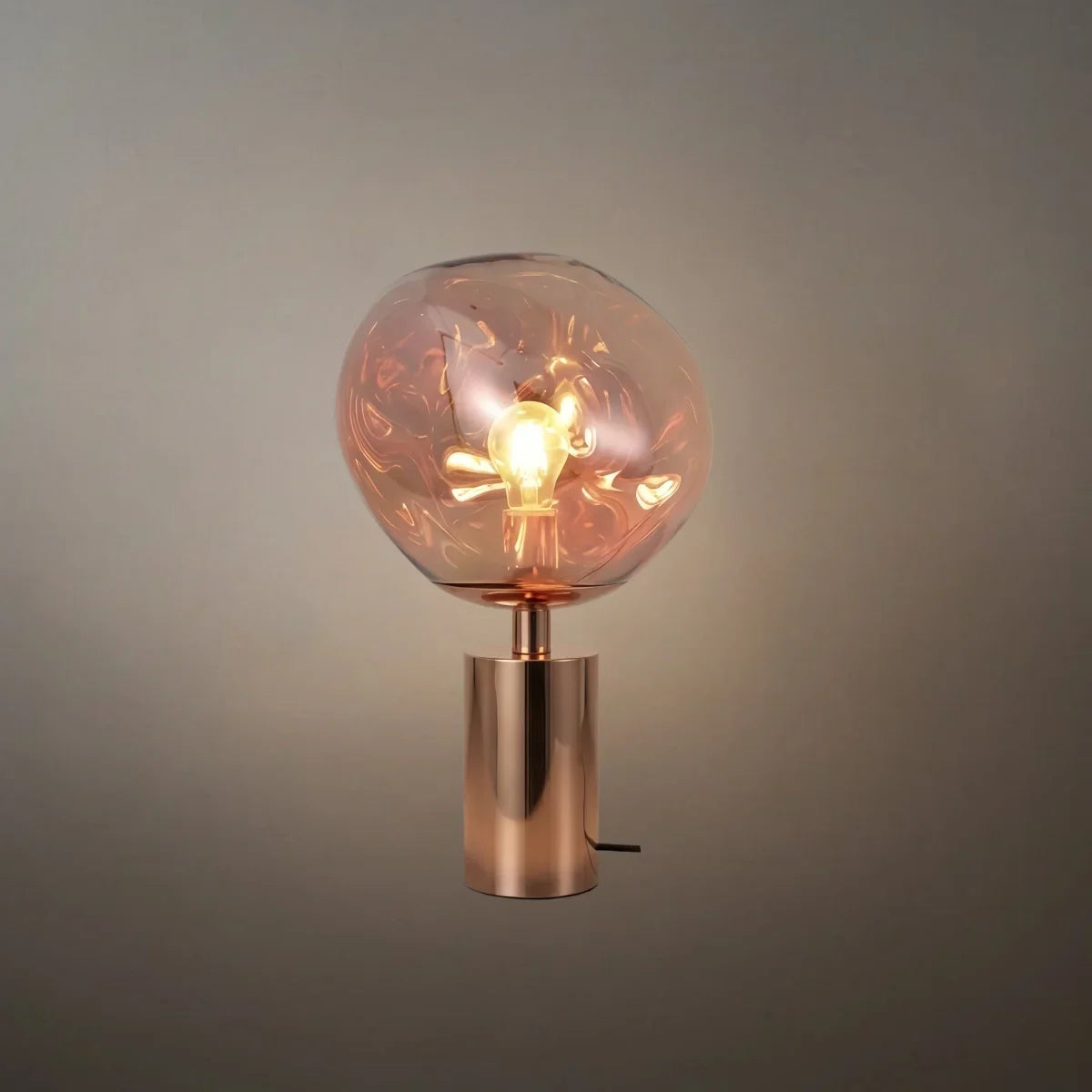 Moderne Bordlampe — Metal Krom/Guld/Rød til Stue - Flindria