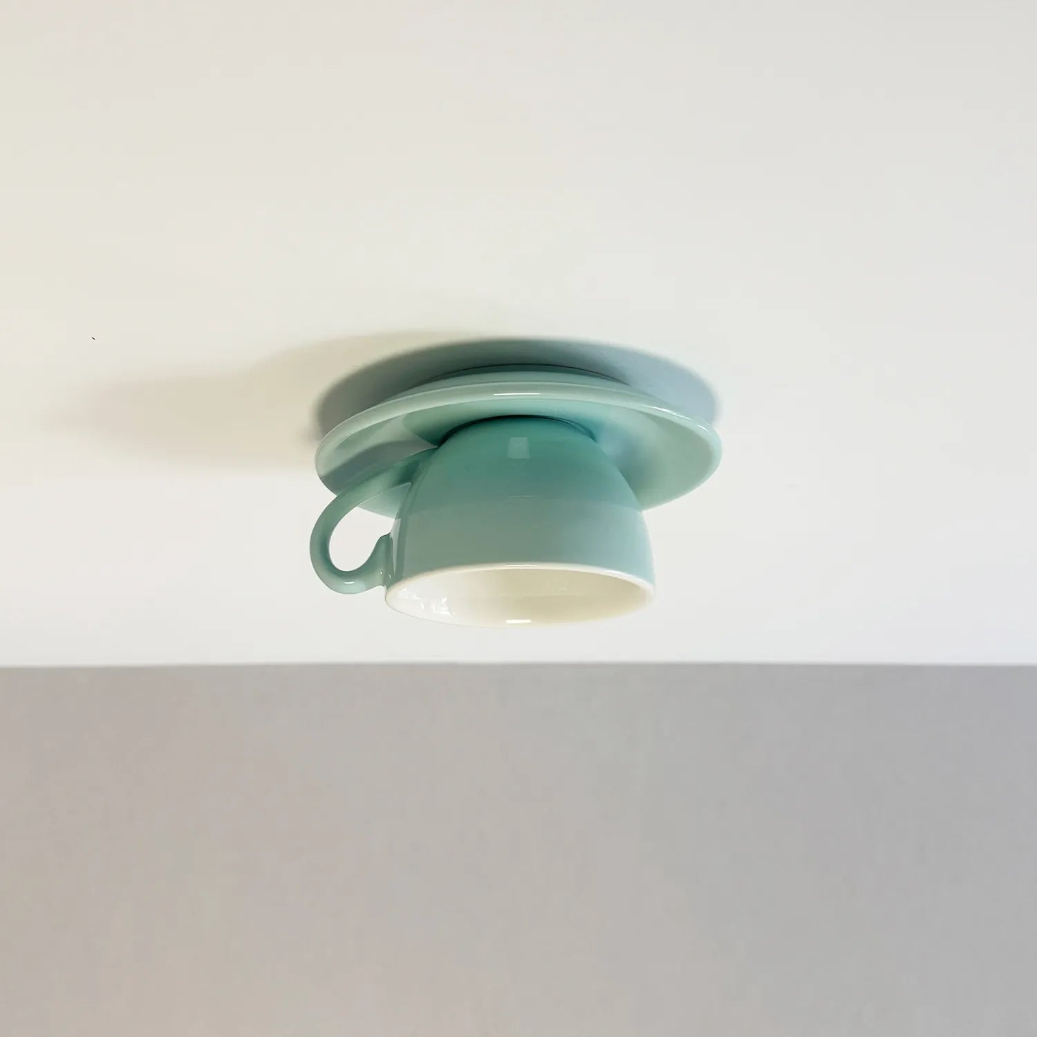Art Deco Ceramic Ceiling Light - 7-Color Options Cup Design for Bedroom - Flindria