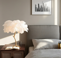 Nordic Feather Floor & Table Lamp – Luxury Lighting in 9 Colors Options Indoor - Flindria