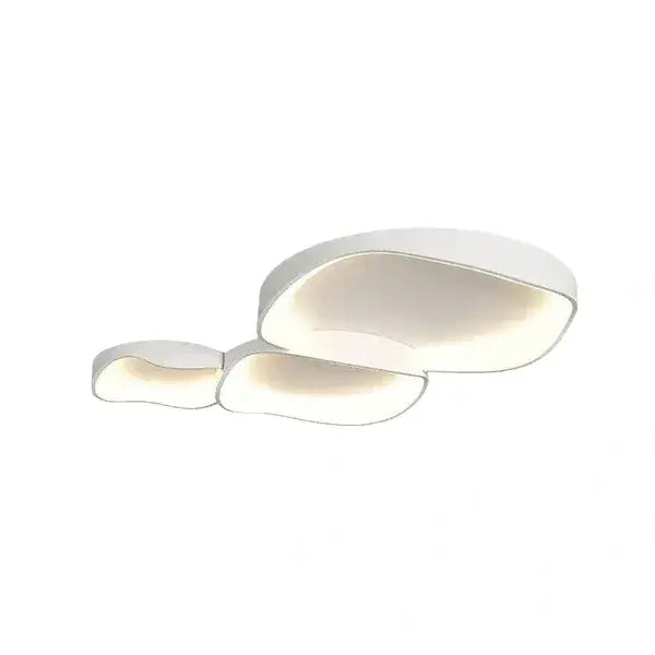 Modern White LED Flush Mount Ceiling Light – Metal /Acrylic for Living Room - Flindria