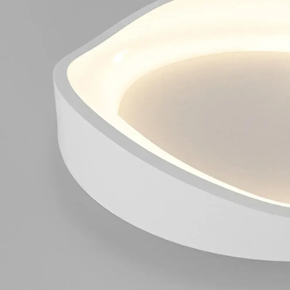 Modern White LED Flush Mount Ceiling Light – Metal /Acrylic for Living Room - Flindria