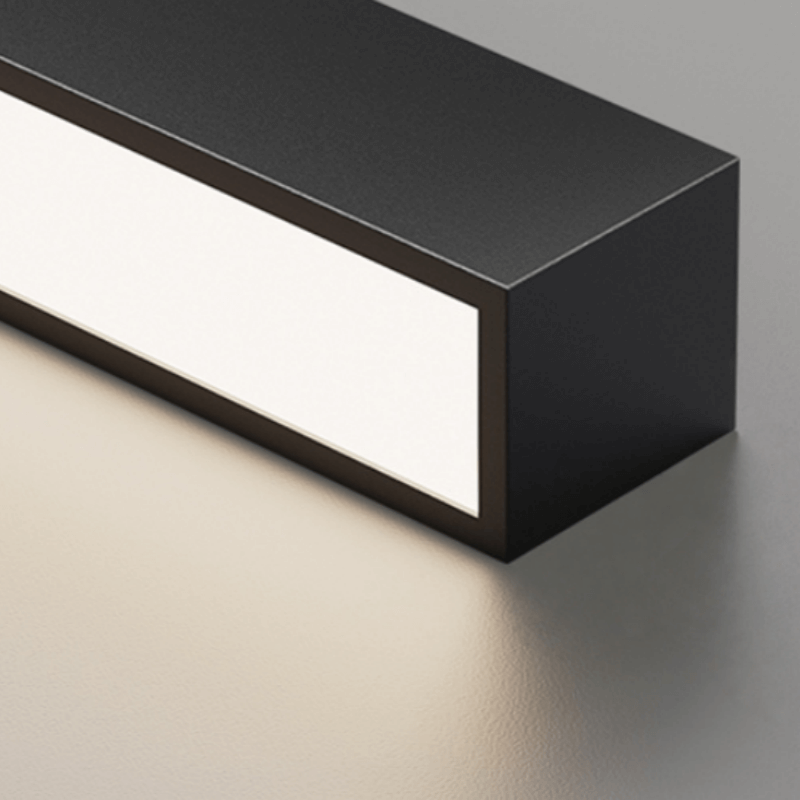 Minimalist Linear LED Ceiling Light – Black for Living Room - Flindria