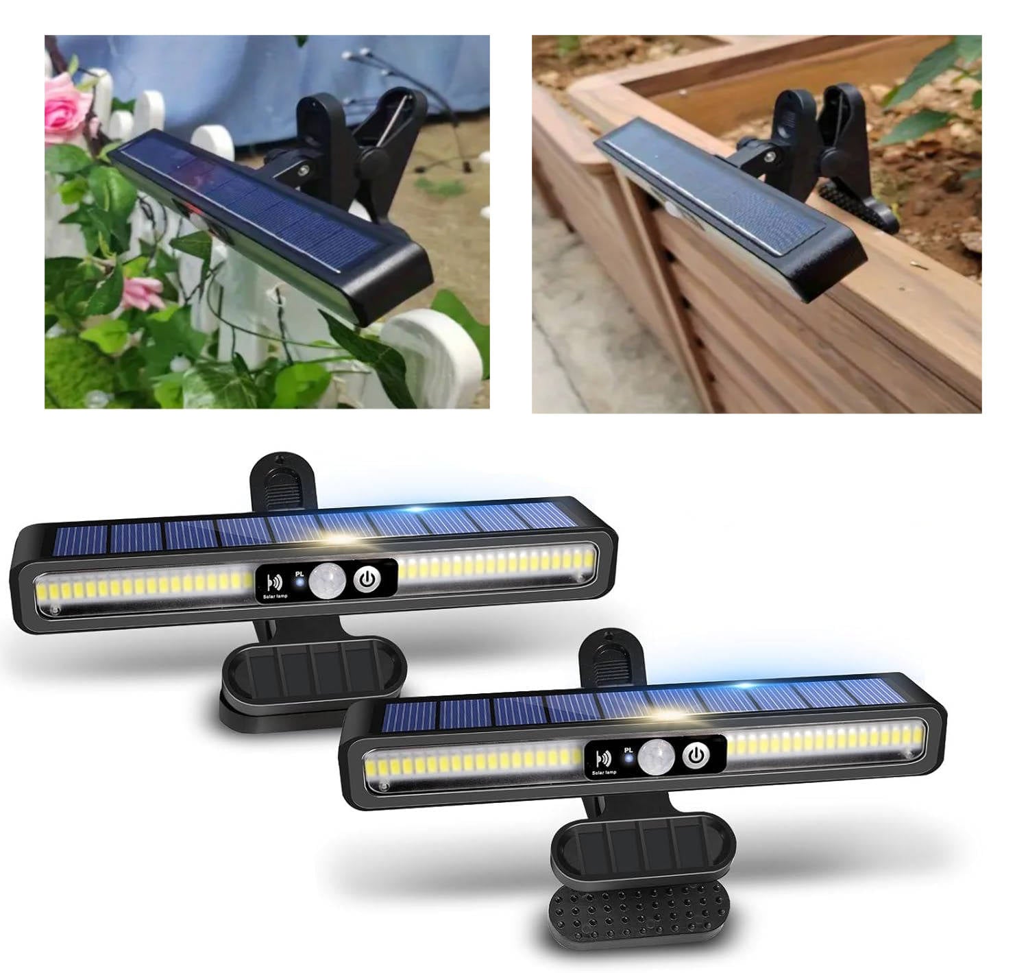 2 Set Portable Solar Fence Lights | Filindra