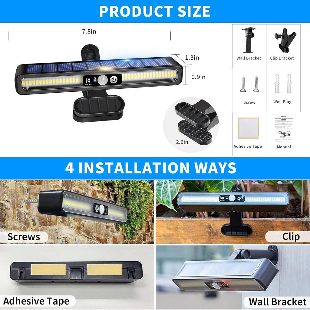 2 Set Portable Solar Fence Lights | Filindra