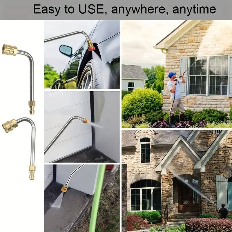 4000 PSI Telescoping High Pressure Power Washer Extension Wands For Gutter & Roof Drainage & Walls Cleaning | Filindra