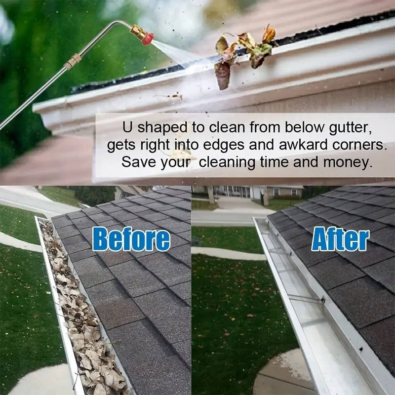 4000 PSI Telescoping High Pressure Power Washer Extension Wands For Gutter & Roof Drainage & Walls Cleaning | Filindra