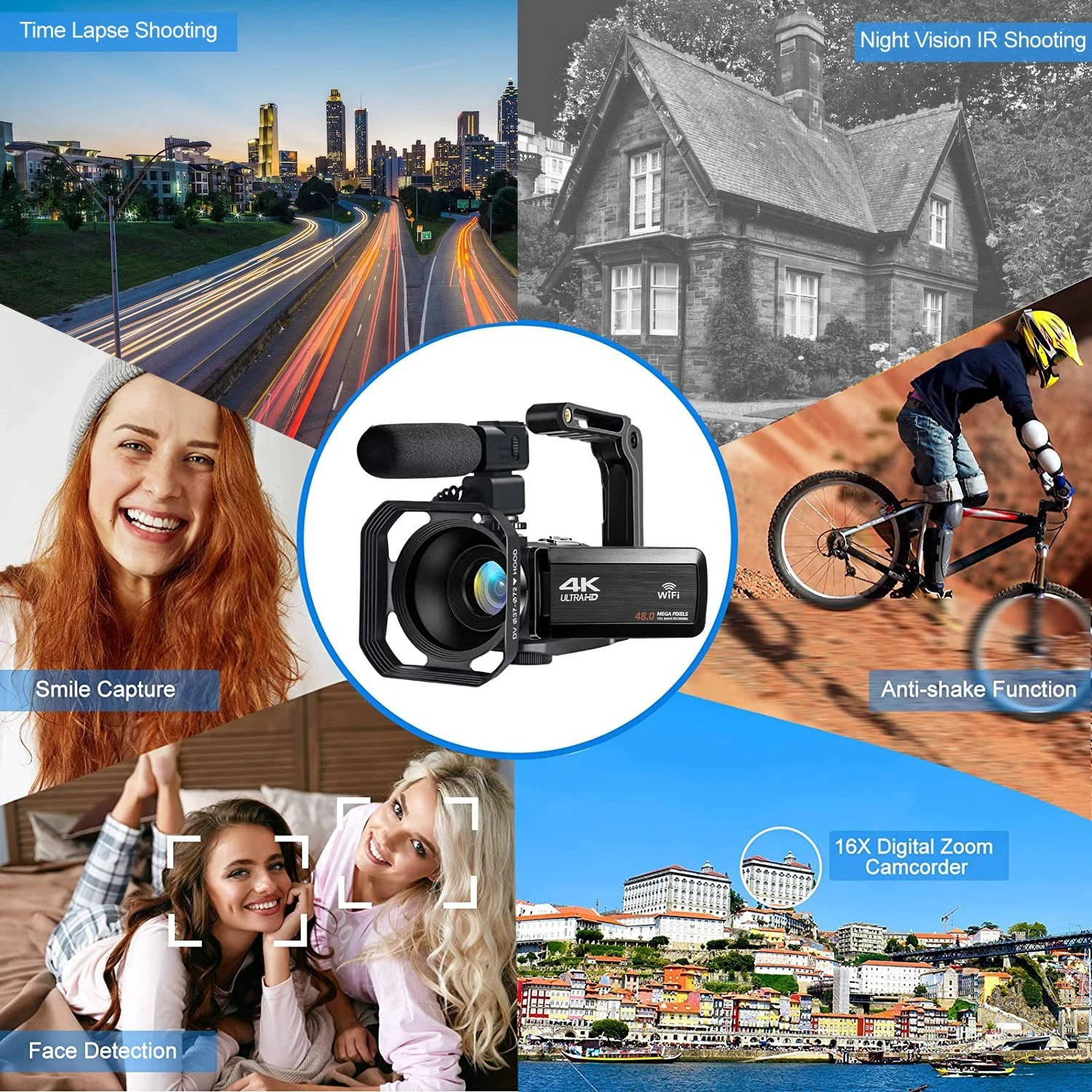 4K Video Camera Camcorder YouTube Vlogging WiFi 48MP Camera | Filindra