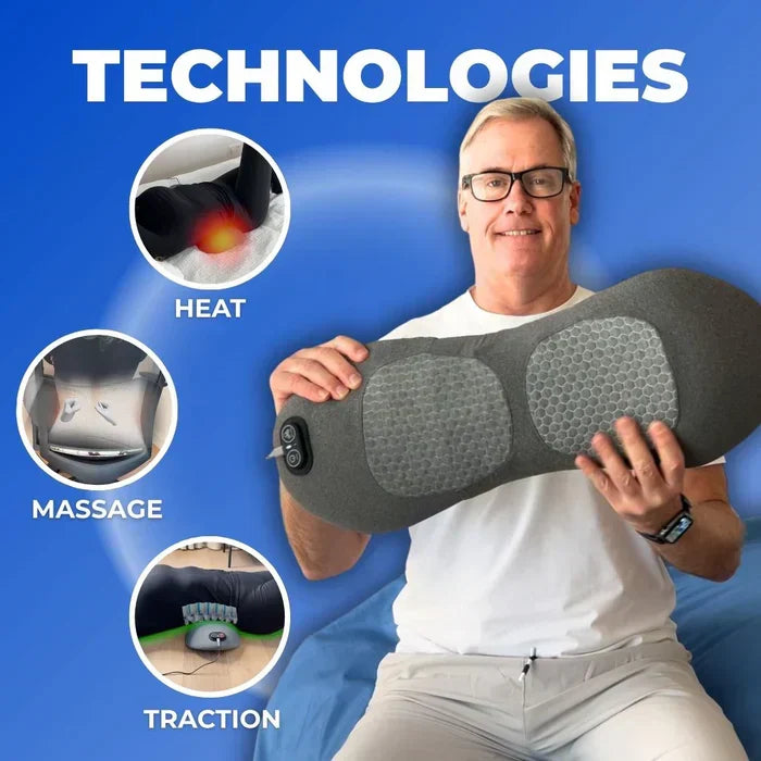 Masseur dorsal 3-en-1 LuminaBack avec réglages de chaleur et de vibration