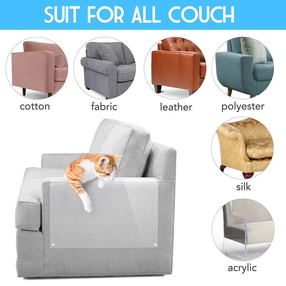 8PC Cat Scratch Furniture Protector Guards Anti-Scratch Couch Protector Pads | Filindra
