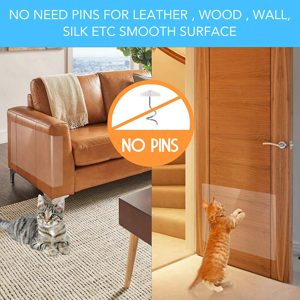 8PC Cat Scratch Furniture Protector Guards Anti-Scratch Couch Protector Pads | Filindra