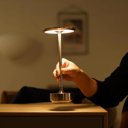 LuminaLux draadloze tafellamp — oplaadbaar via USB, aanraakbediening