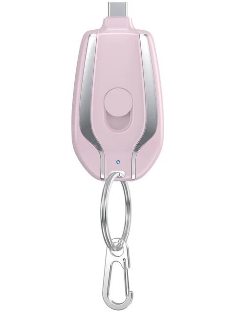 Încărcător mini pentru telefon KeyCharge — baterie de rezervă compactă, cu breloc