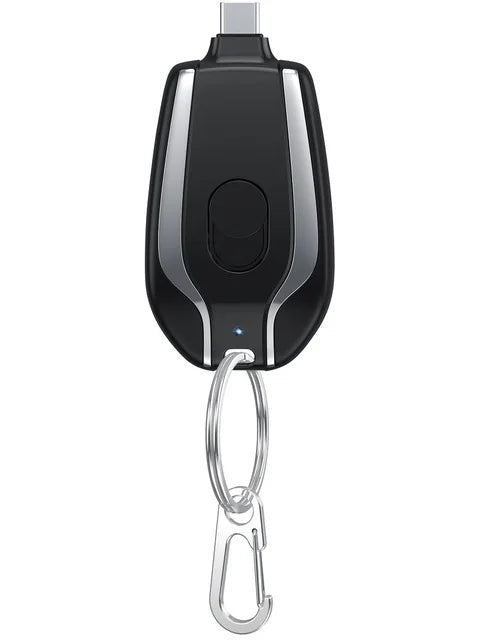 Încărcător mini pentru telefon KeyCharge — baterie de rezervă compactă, cu breloc