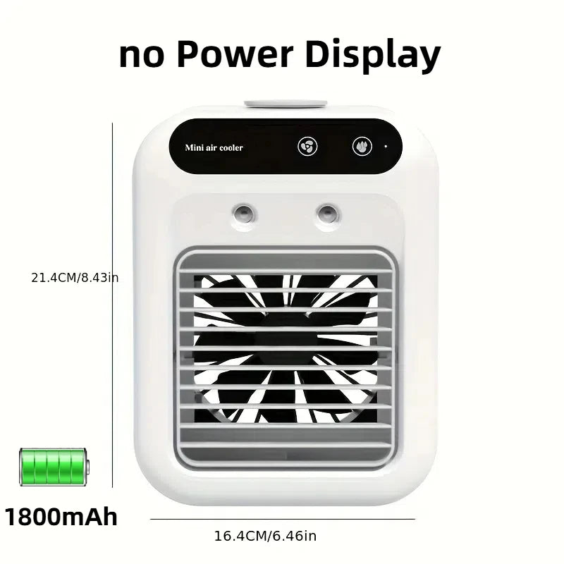 Mini-USB-luchtkoeler met ventilator - watertank, nevelverstuiving met twee snelheden