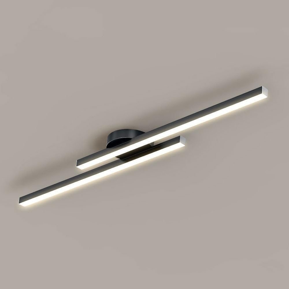 LumenVale 极简铝制 LED 吸顶灯——半吸顶安装、直径 60 cm