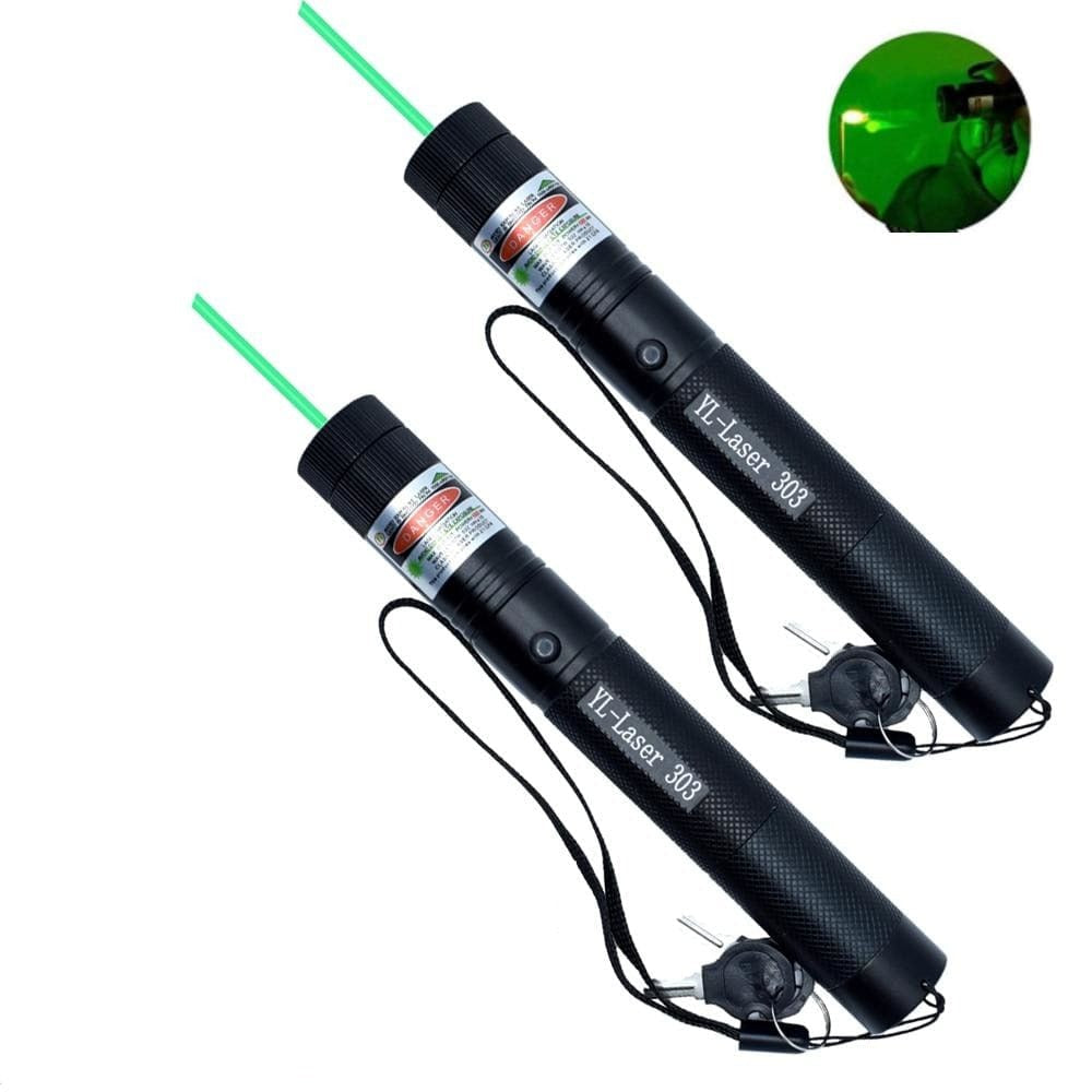 303 laserpointer — meget synlig grøn stråle, klarhed på lang afstand
