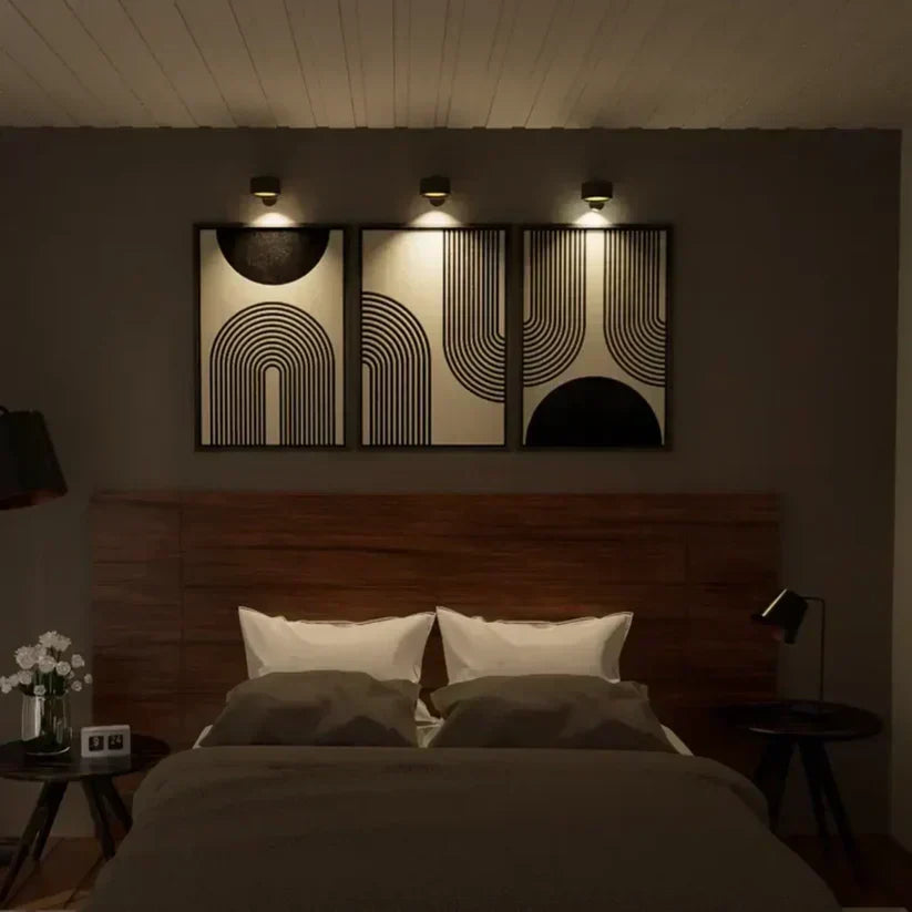 Luz de parede LED sem fios recarregável GlowBeam, ajustável a 360°