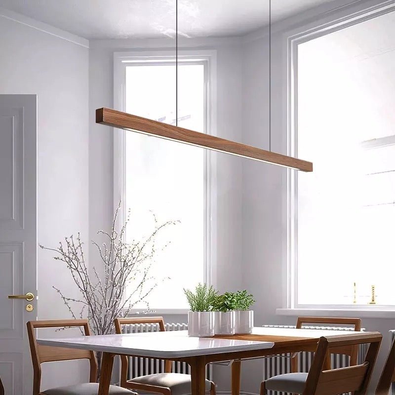 SolaraWood justerbar pendellampe i træ — loftslampe med integreret LED