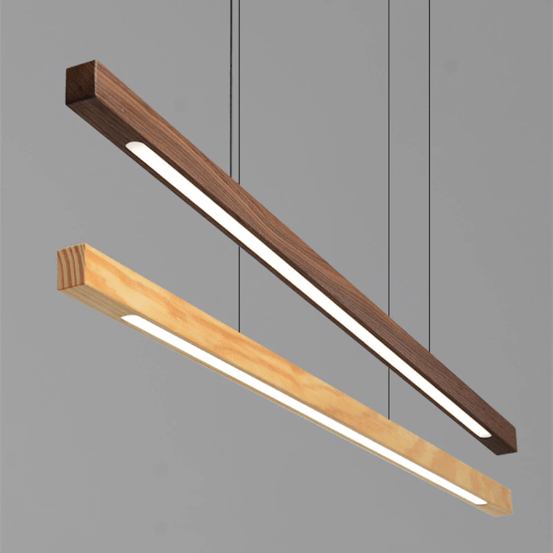 SolaraWood justerbar pendellampe i træ — loftslampe med integreret LED