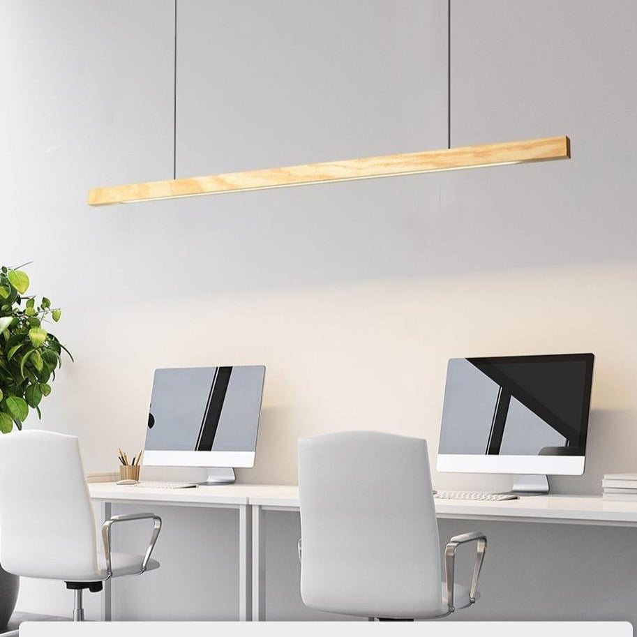SolaraWood justerbar pendellampe i træ — loftslampe med integreret LED