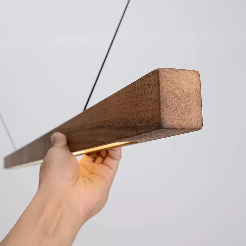 SolaraWood justerbar pendellampe i træ — loftslampe med integreret LED