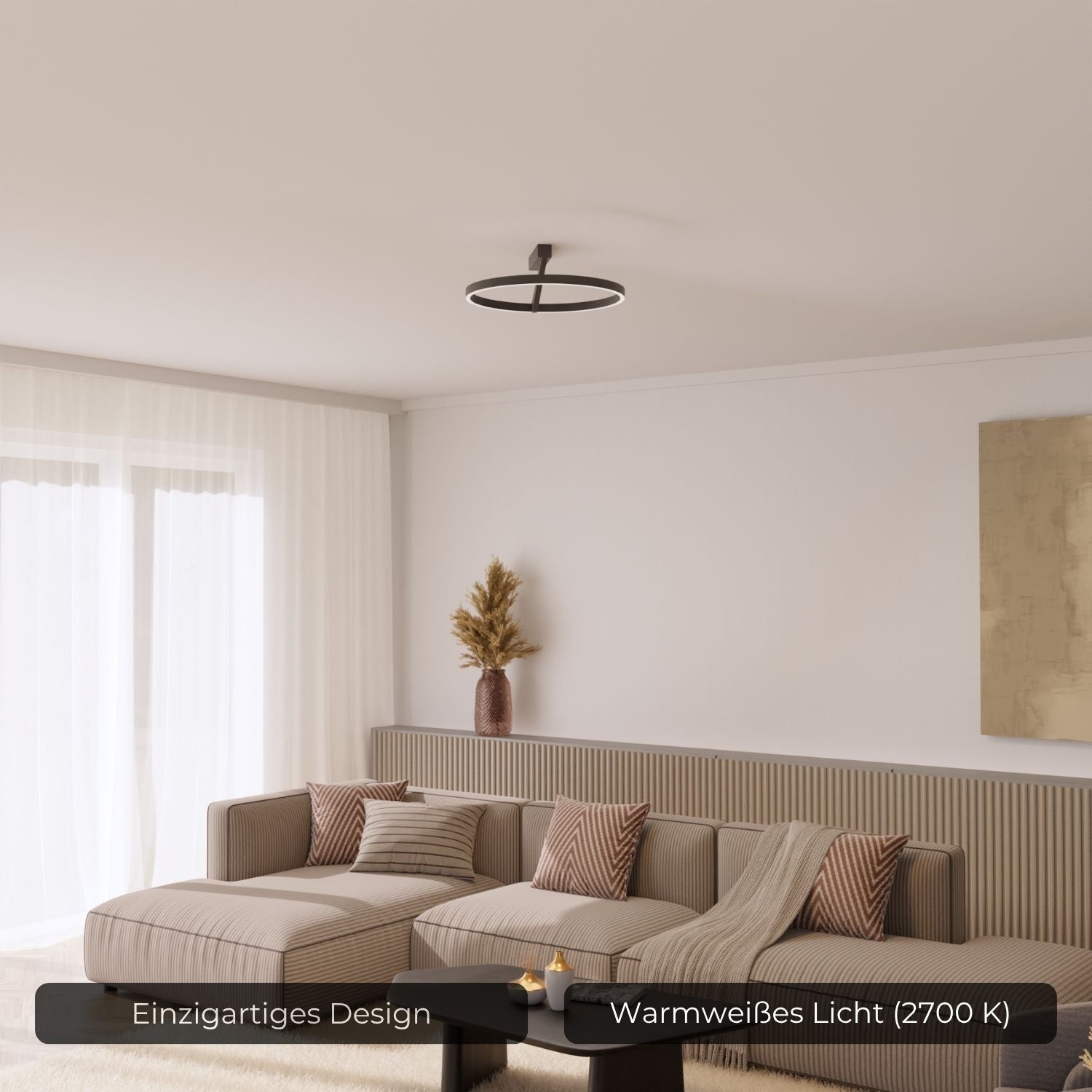 Noira Ceiling Light — Up and Downlight 2700K Warm Glow