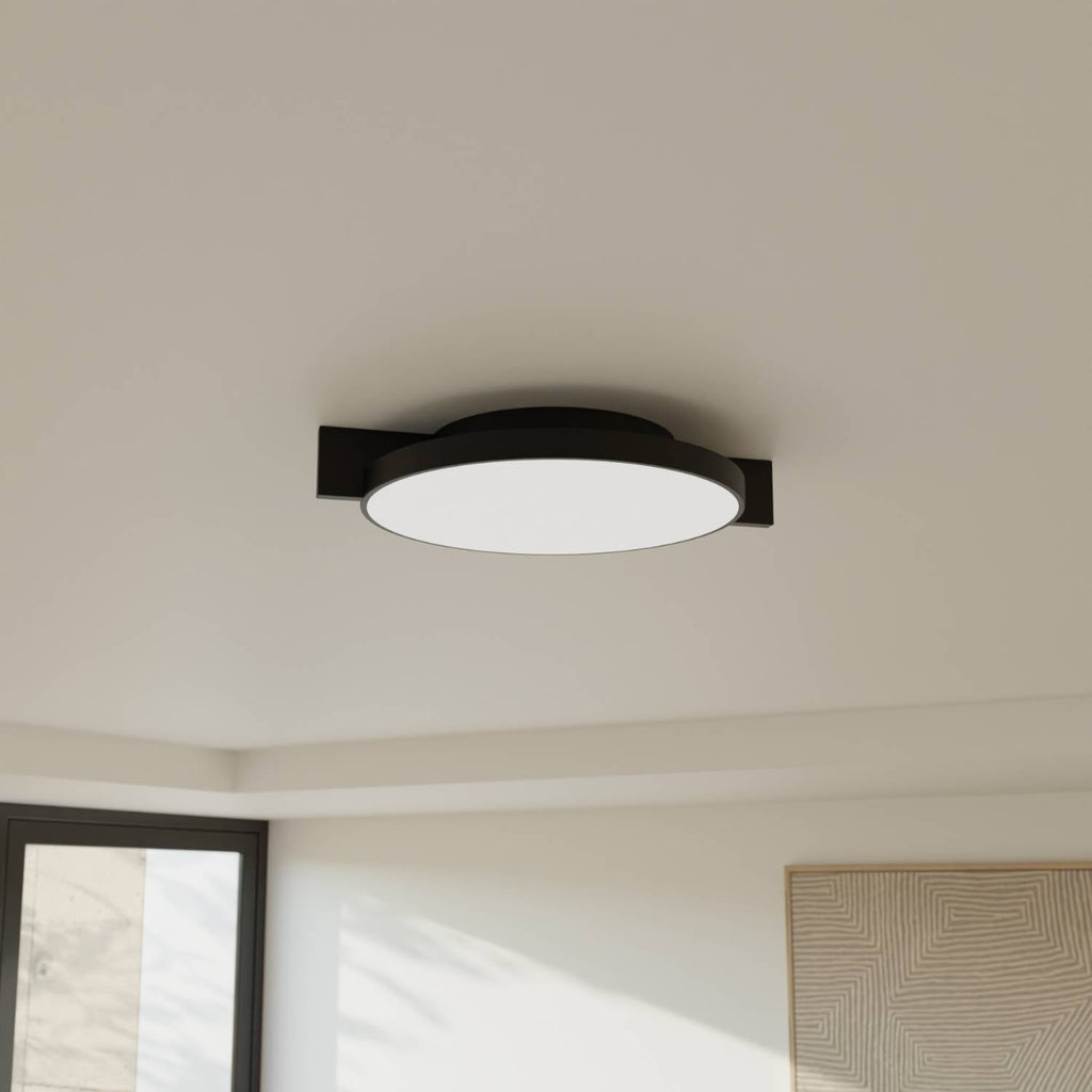2700K Warm Ceiling Light — Flush-Mount, Soft Amber Tone, Broad Diffused Coverage