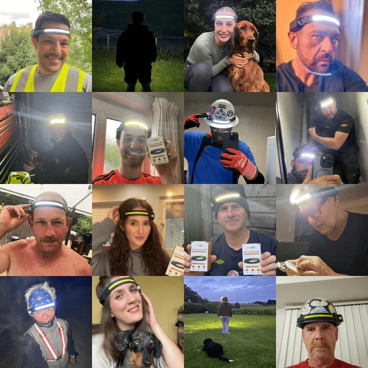 Rechargeable LED Headlamp — 230° Wide Angle Beam