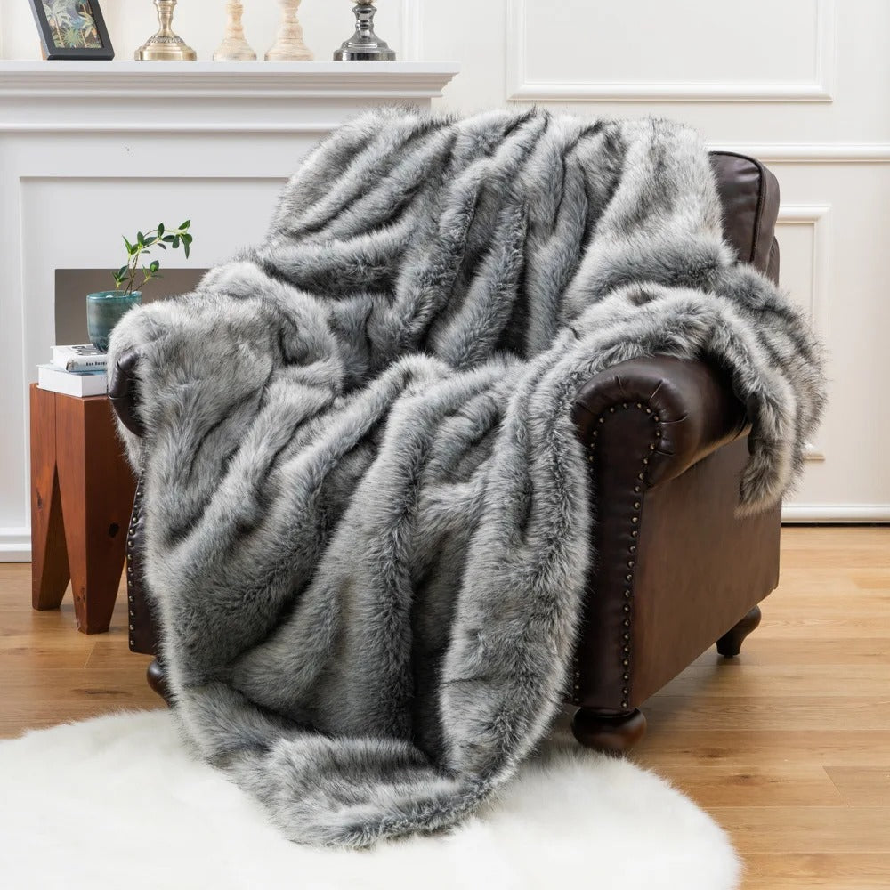 Silvara Luxe Faux Fur Throw — Dense Pile, Plush Texture