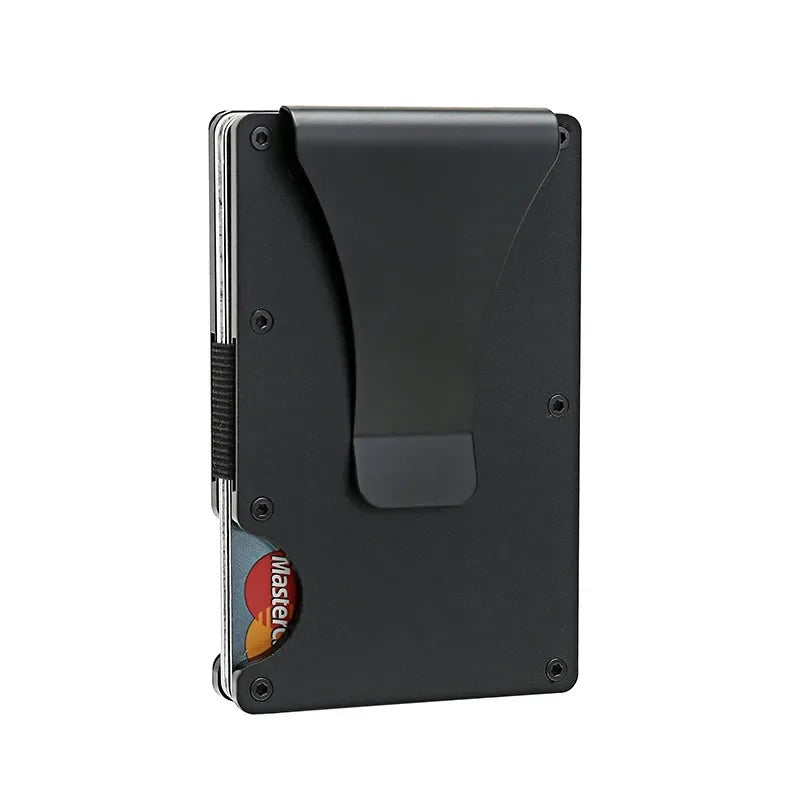 Kirrea Slim RFID Card Holder – Matte Cobalt Titanium, Ultra-Light Unisex Wallet
