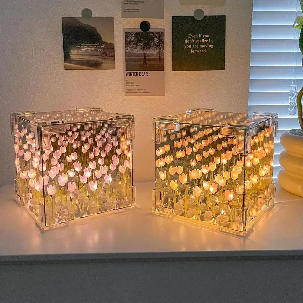 WeCool DIY Infinity Bloom Tulip Lamp — Mirrored Light 🌷