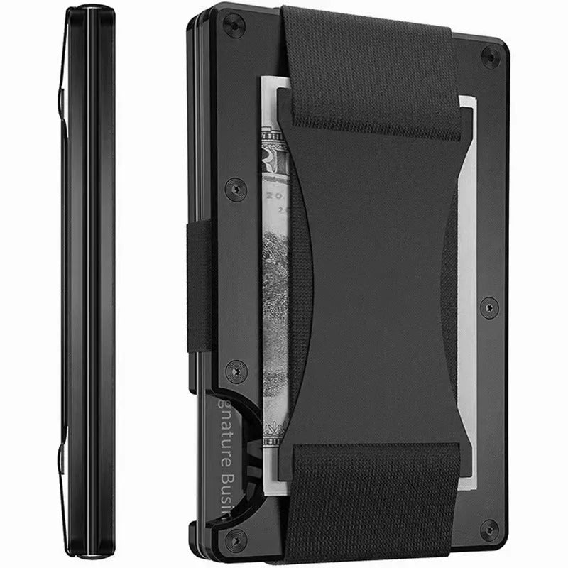 Kirrea Slim RFID Card Holder – Matte Cobalt Titanium, Ultra-Light Unisex Wallet