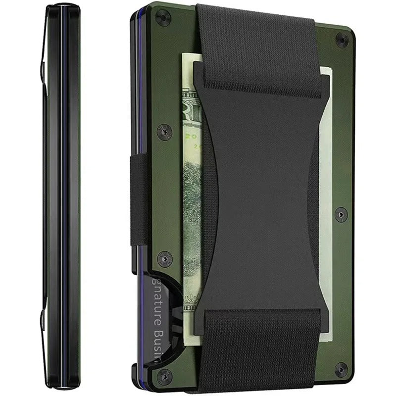 Kirrea Slim RFID Card Holder – Matte Cobalt Titanium, Ultra-Light Unisex Wallet